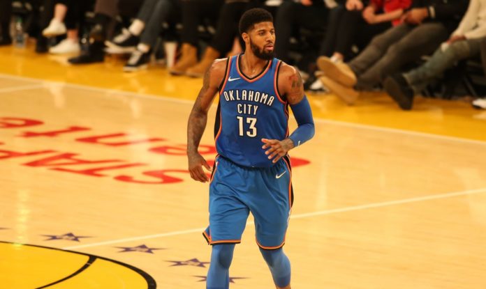 Paul George with OKC in 2018