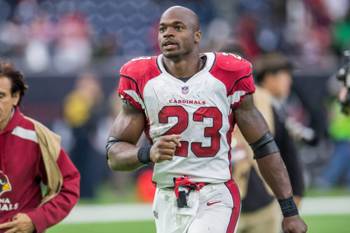 Adrian Peterson with Cardinals in 2017