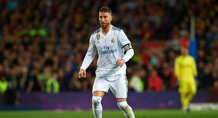 Sergio Ramos with Real Madrid in 2018