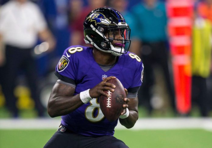 Baltimore Ravens quarterback Lamar Jackson in 2018