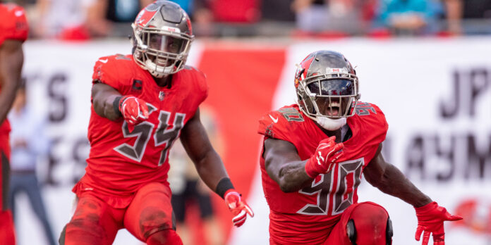 Jason Pierre-Paul (90) with the Tampa Bay Buccaneers' in 2018