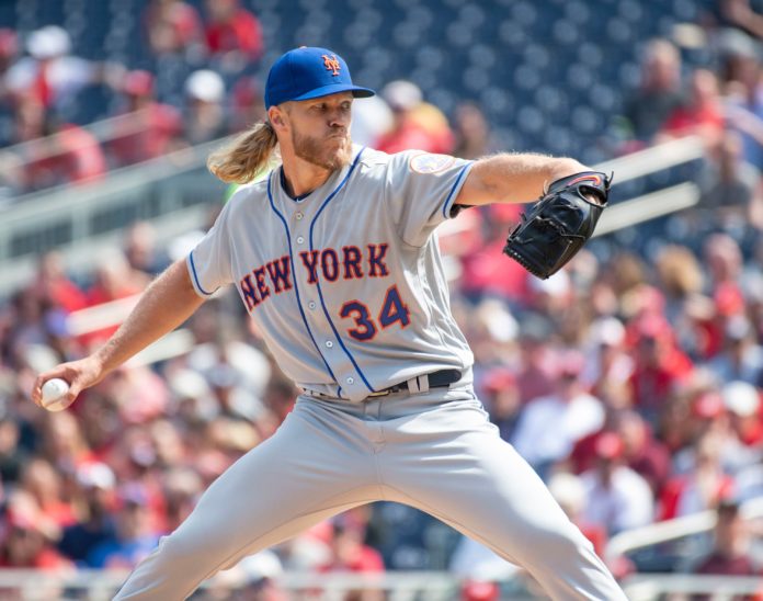 Noah Syndergaard with the New York Mets in 2019