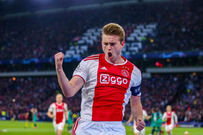 Matthijs de Ligt with Ajax in 2019.