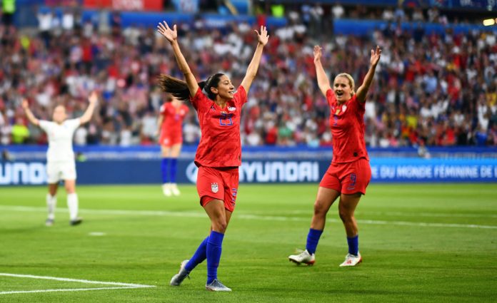 Christen Press with USA in 2019.