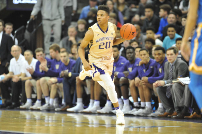 Markelle Fultz playing college basketball.