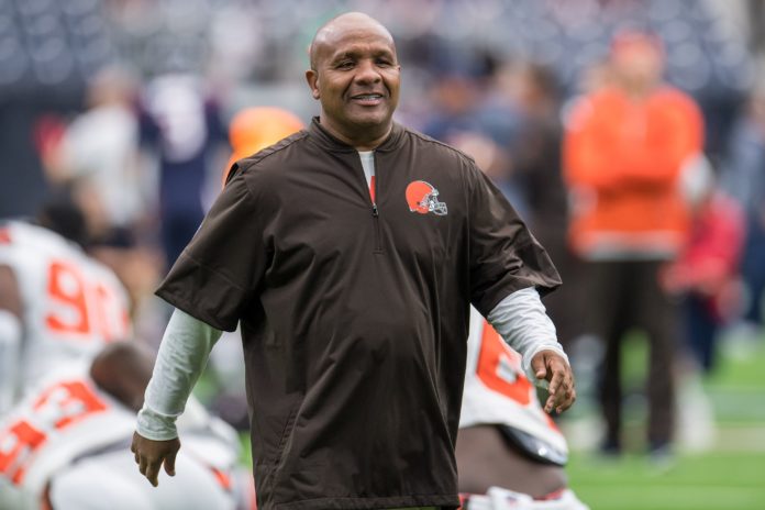 Hue Jackson with the Browns