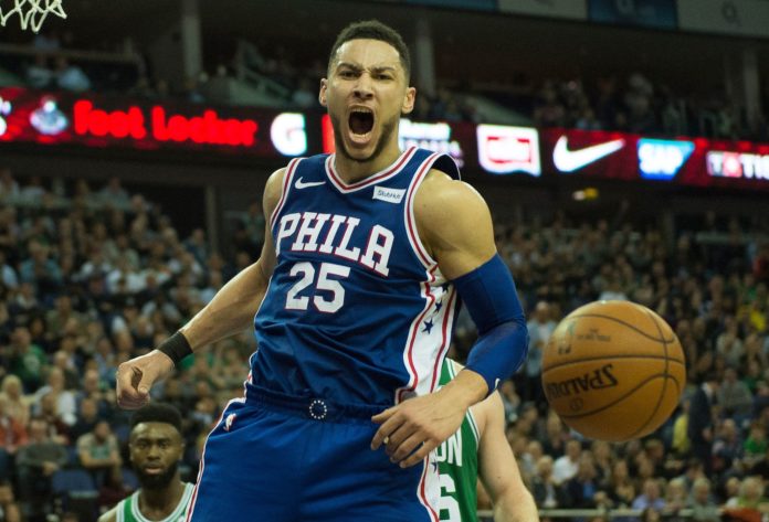 Ben Simmons with 76ers in 2018