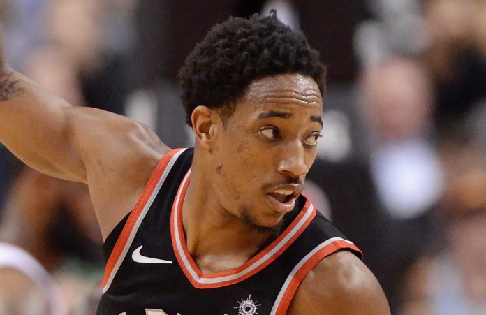 DeMar DeRozan during his time with Raptors in 2018