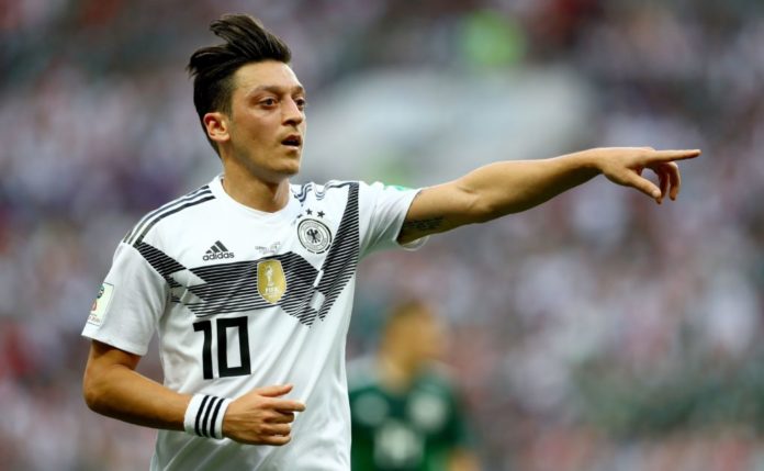 Mesut Özil with Germany in 2018.