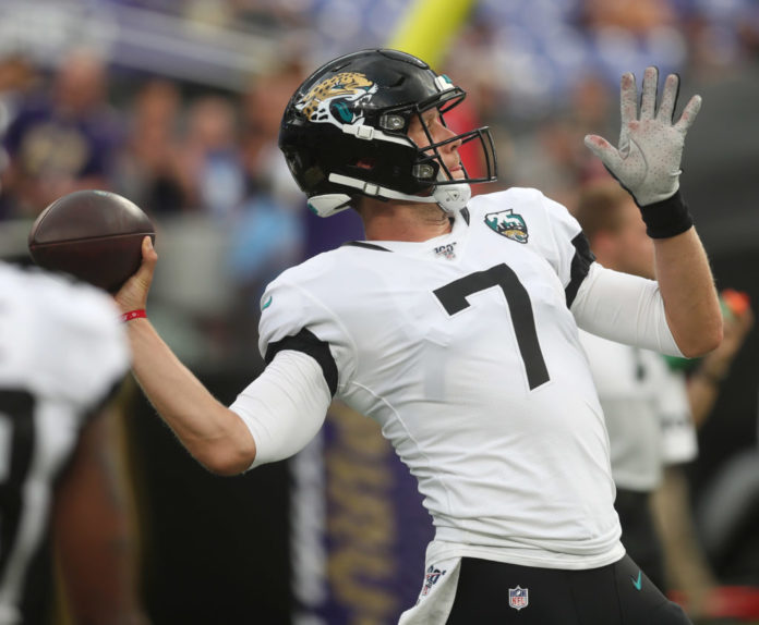 Nick Foles with the Jacksonville Jaguars in 2019