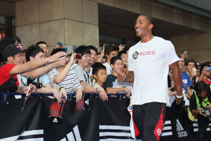 Derrick Rose at the Adidas event in 2013