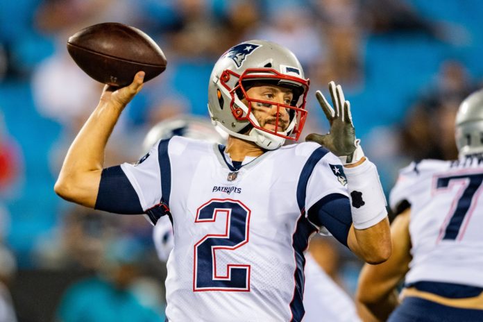 Brian Hoyer with the Pats in 2018