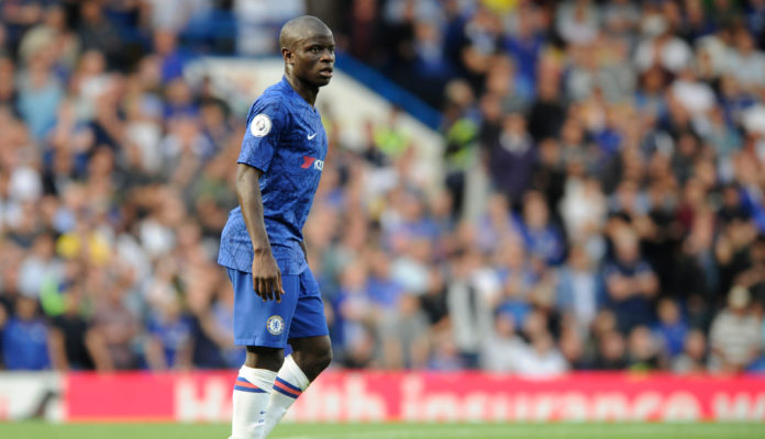 N'Golo Kante with Chelsea in 2019