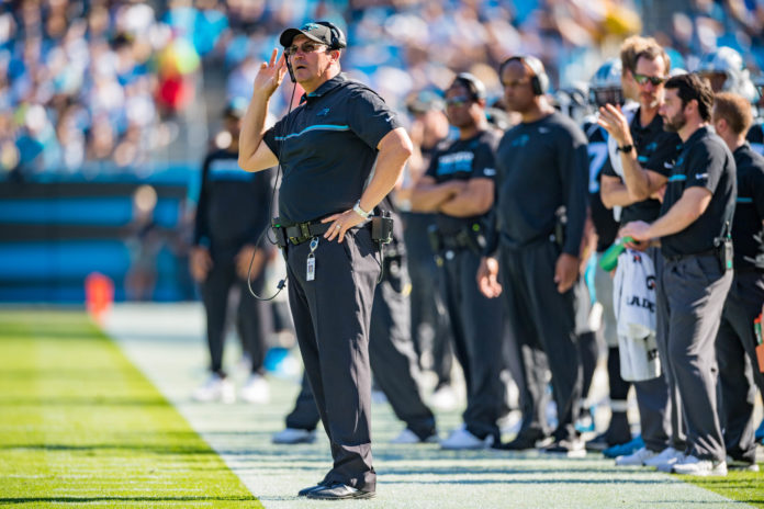 Ron Rivera with the Panthers in 2016