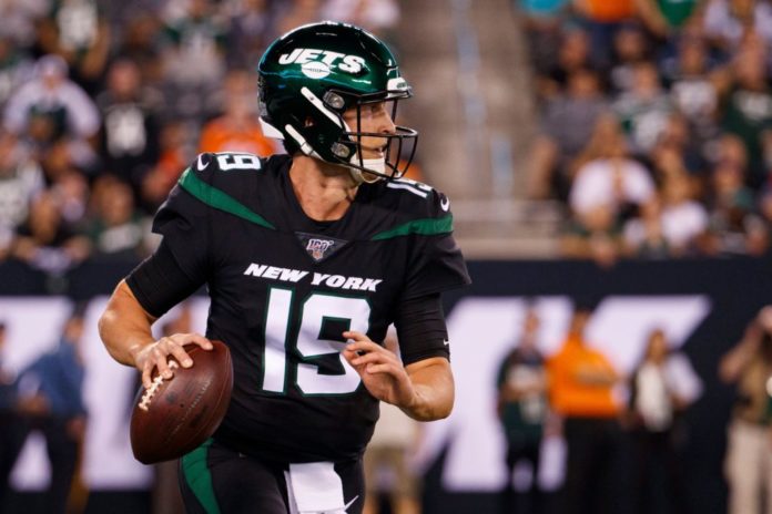 Quarterback Trevor Siemian with the New York Jets in 2019