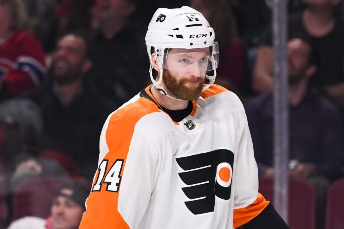 Flyers center Sean Couturier in 2019.