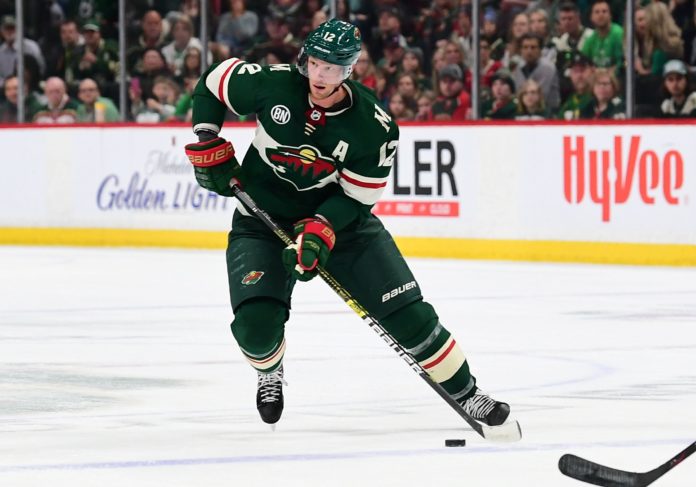 Eric Staal with Wild in 2019