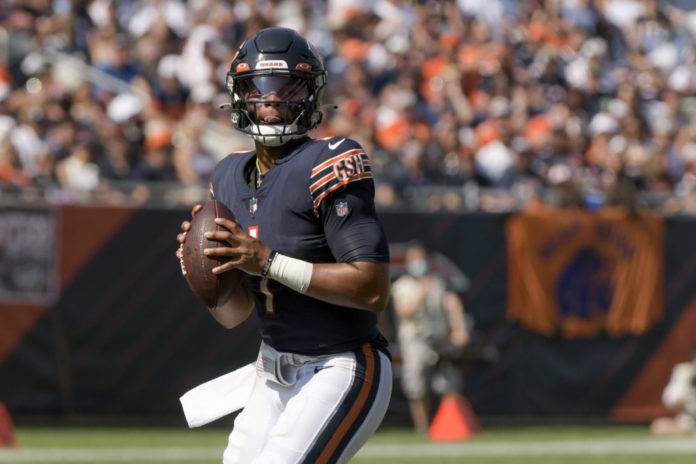 Chicago Bears quarterback Justin Field in 2021