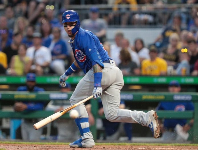 Javier Baez (9) with Cubs in 2019