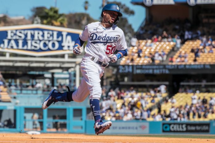 Mookie Betts with the Dodgers