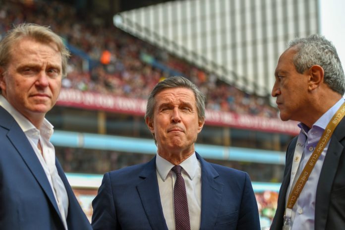 Aston Villa Chairmen Nassef Sawiris, Wes Edens, and Christian Pursow in 2019.