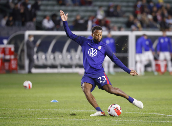 Kellyn Acosta during the international friendly between the United States and Bosnia & Herzegovina in December.