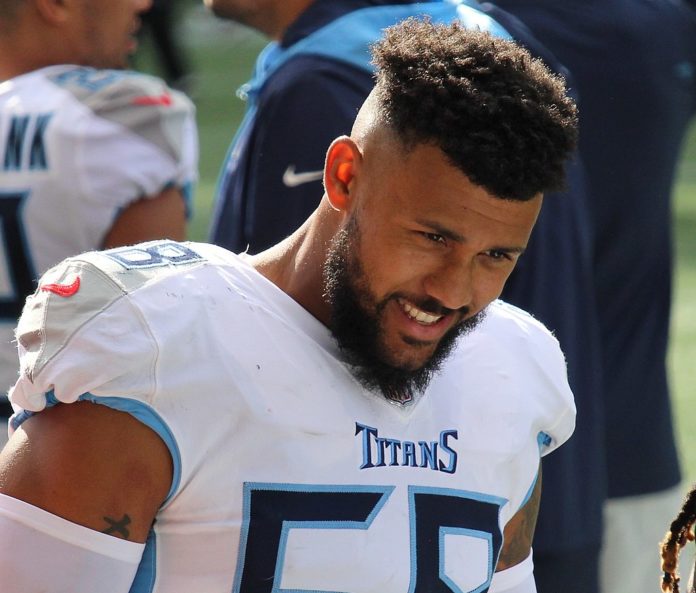 Harold Landry III with the Tennessee Titans in 2021