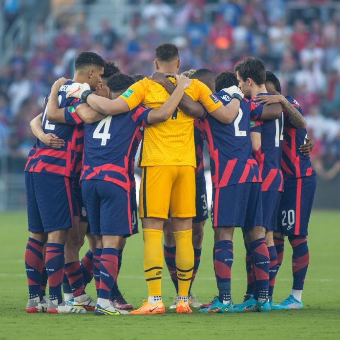 The United States Men's team at the FIFA World Cup Soccer in March 2022.