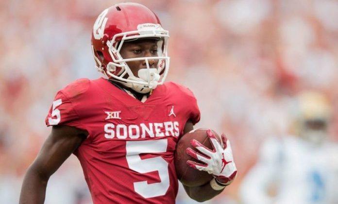 Marquise Brown with the Sooners in 2018