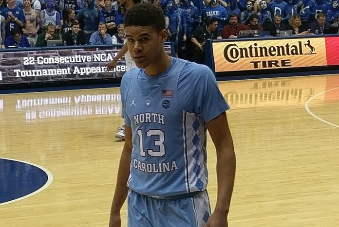 Cameron Johnson during his time with UNC