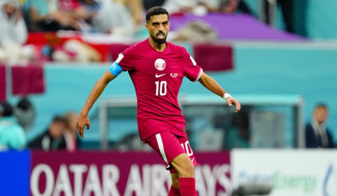Hassan Al-Haydos of Qatar during the Qatar v Ecuador, FIFA World Cup 2022