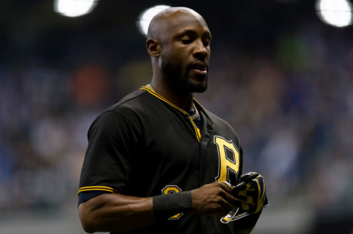 Starling Marte with the Pittsburgh Pirates in 2018