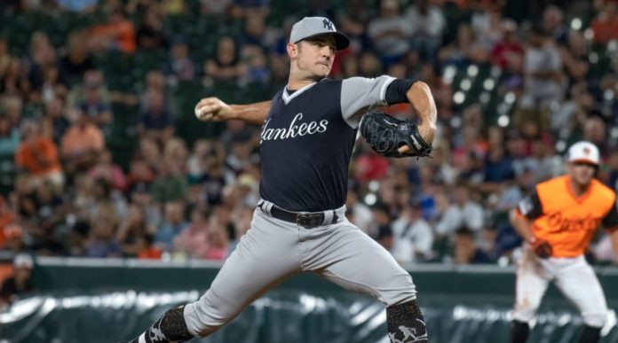 David Robertson with the New York Yankees in 2018