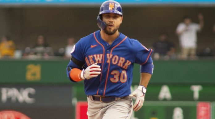 Michael Conforto with the New York Mets in 2021