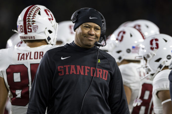 Stanford head coach David Shaw in October 2022