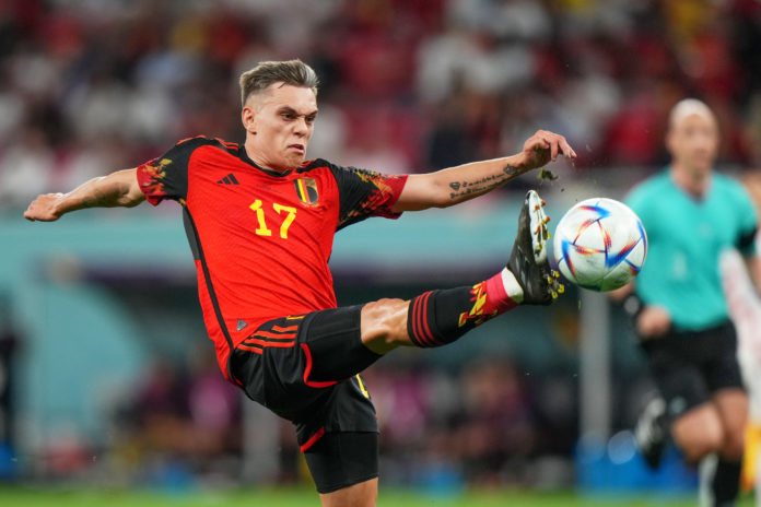 Leandro Trossard of Belgium during the 2022 Fifa World Cup