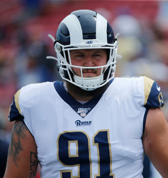 Greg Gaines with the Los Angeles Rams in 2019