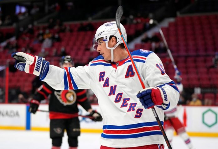 Ryan Strome with the New York Rangers in February 2022