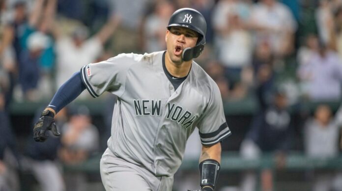 New York Yankees' catcher Gary Sanchez in 2019