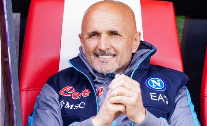 Luciano Spalletti during the Italian championship Serie A football match between AC Monza and SSC Napoli in May 202