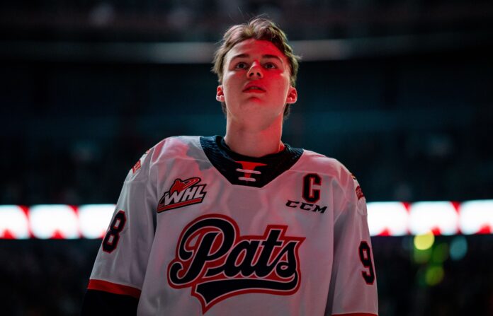 Connor Bedard with the Regina Pats in March 2023