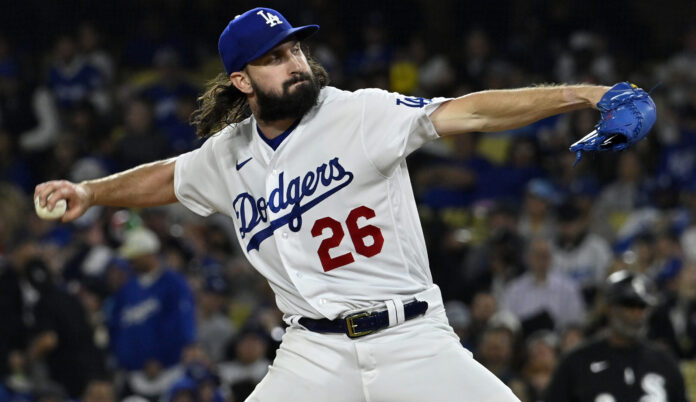 Los Angeles Dodgers starting pitcher Tony Gonsolin in June 2023