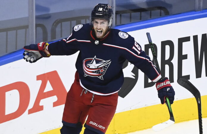 Columbus Blue Jackets centre Pierre-Luc Dubois in August 2020