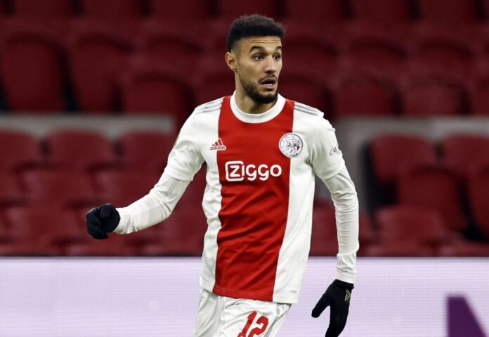 Noussair Mazraoui with Ajax in 2021